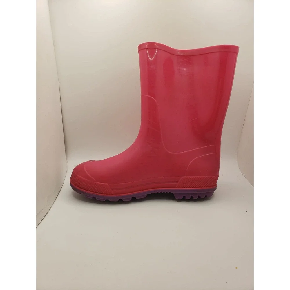 Kids Pink Rain Boots Purple Sole Waterproof Rubber Boots Size 9-10 Canada‎